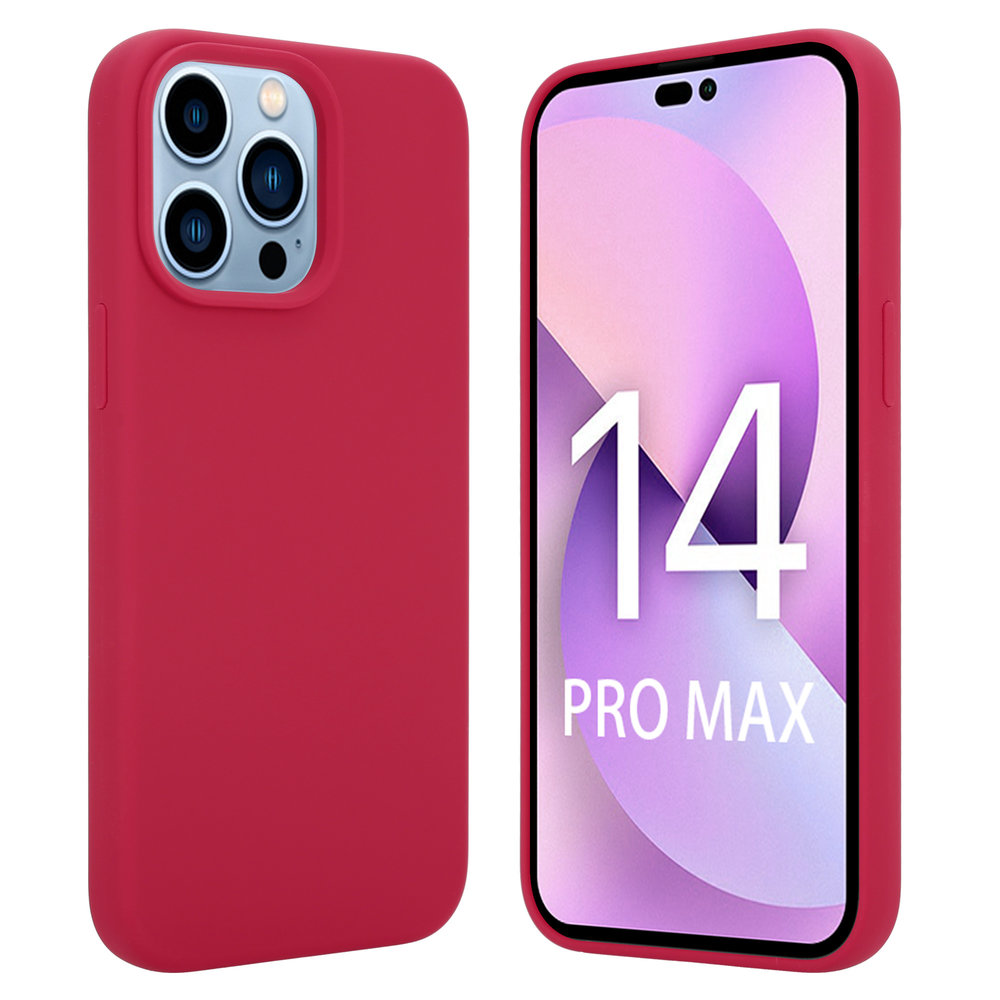 Coverzs Coverzs Luxe Liquid Silicone case iPhone 14 Pro Max (rood)