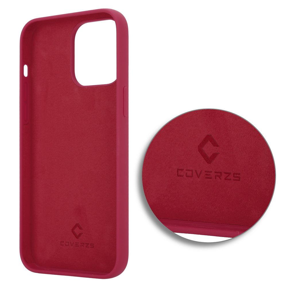 Coverzs Coverzs Luxe Liquid Silicone case iPhone 14 Pro Max (rood)