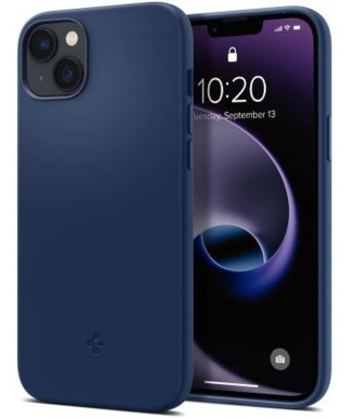 Spigen Spigen iPhone 14 Plus siliconen Fit MagSafe hoesje (blauw)