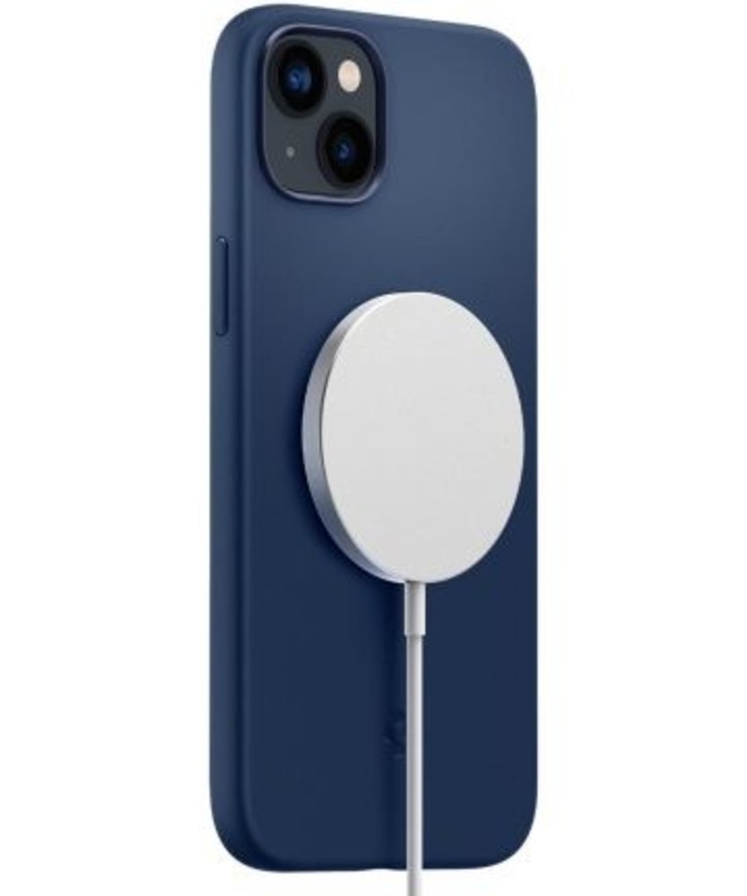 Spigen Spigen iPhone 14 Plus siliconen Fit MagSafe hoesje (blauw)