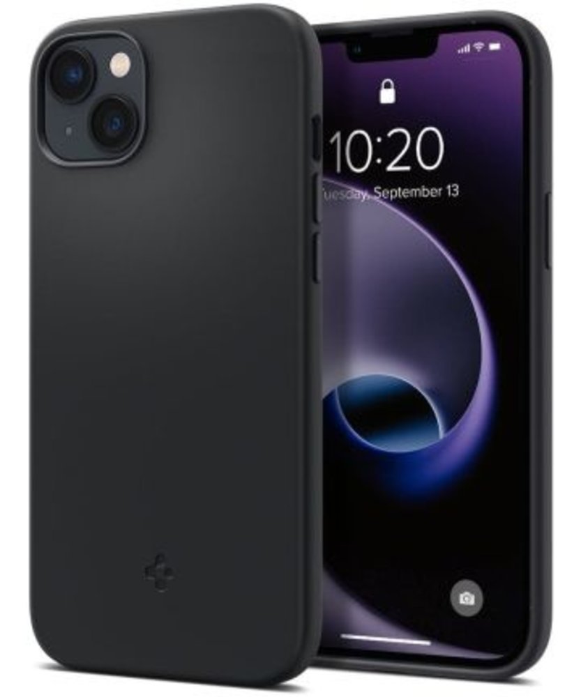 Spigen Spigen iPhone 14 Plus Siliconen Fit MagSafe hoesje (zwart)