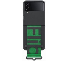 Samsung Samsung Galaxy Z Flip 4 silicone cover met strap (zwart)