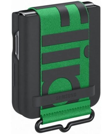 Samsung Samsung Galaxy Z Flip 4 silicone cover met strap (zwart)