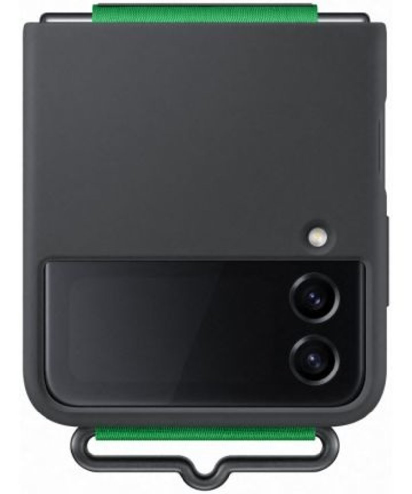 Samsung Samsung Galaxy Z Flip 4 silicone cover met strap (zwart)