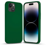 Coverzs Solid silicone case iPhone 14 Plus (groen)
