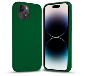 Coverzs Solid silicone case iPhone 14 Plus (groen)