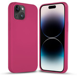 Coverzs Solid silicone case iPhone 14 Plus (rosé)