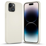 Coverzs Solid silicone case iPhone 14 (zand)