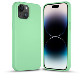 Coverzs Solid silicone case iPhone 14 (mint)