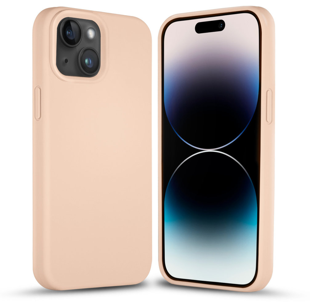 Coverzs Coverzs Solid silicone case iPhone 14 (zacht roze)