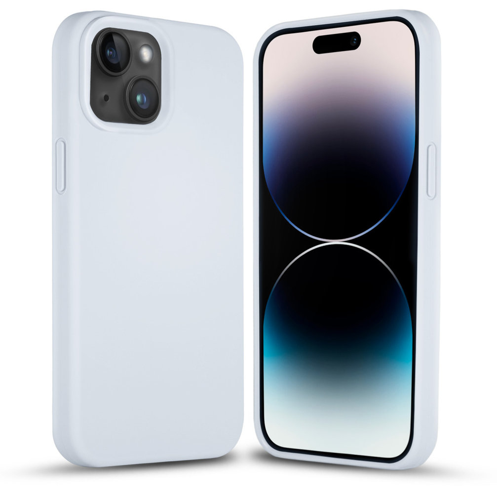 Coverzs Coverzs Solid silicone case iPhone 14 (pastelblauw)