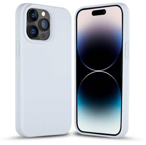 Coverzs Coverzs Solid silicone case iPhone 14 Pro (pastelblauw)