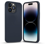Coverzs Solid silicone case iPhone 14 Pro (donkerblauw)