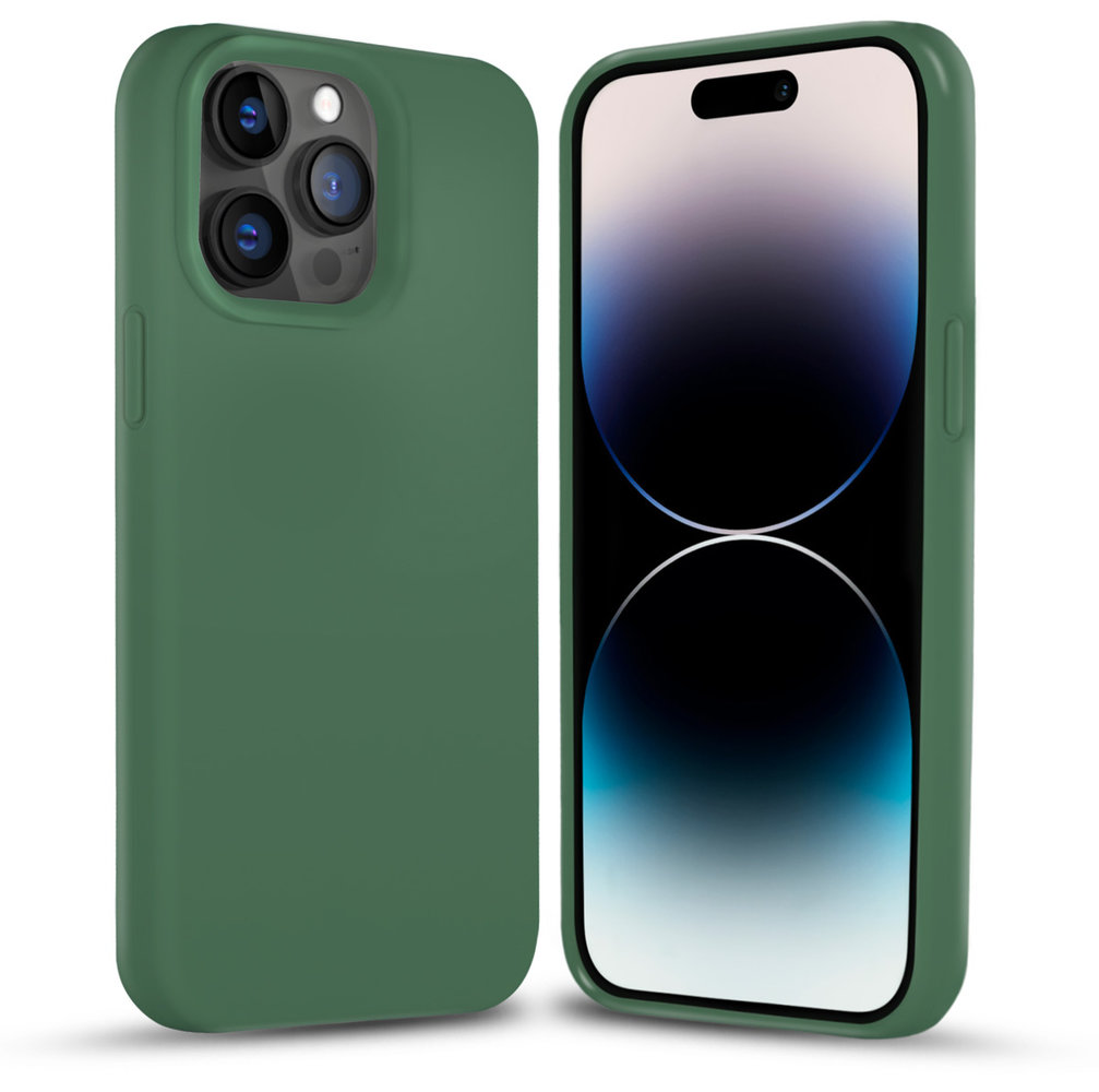 Coverzs Coverzs Solid silicone case iPhone 14 Pro (dennengroen)