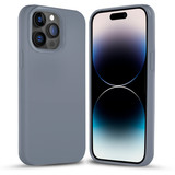 Coverzs Solid silicone case iPhone 14 Pro Max (lavendel grijs)