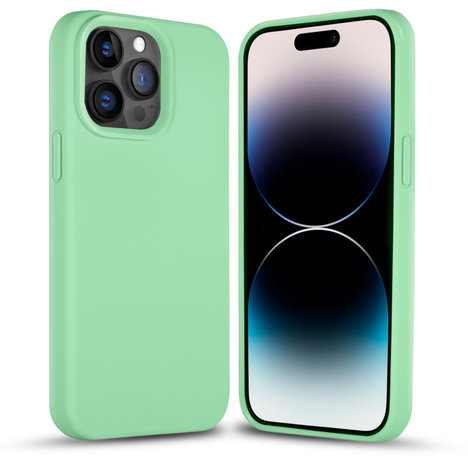 Coverzs Coverzs Solid silicone case iPhone 14 Pro Max (mint)