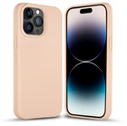 Coverzs Coverzs Solid silicone case iPhone 14 Pro Max (zacht roze)