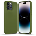 Coverzs Coverzs Solid silicone case iPhone 14 Pro Max (legergroen)