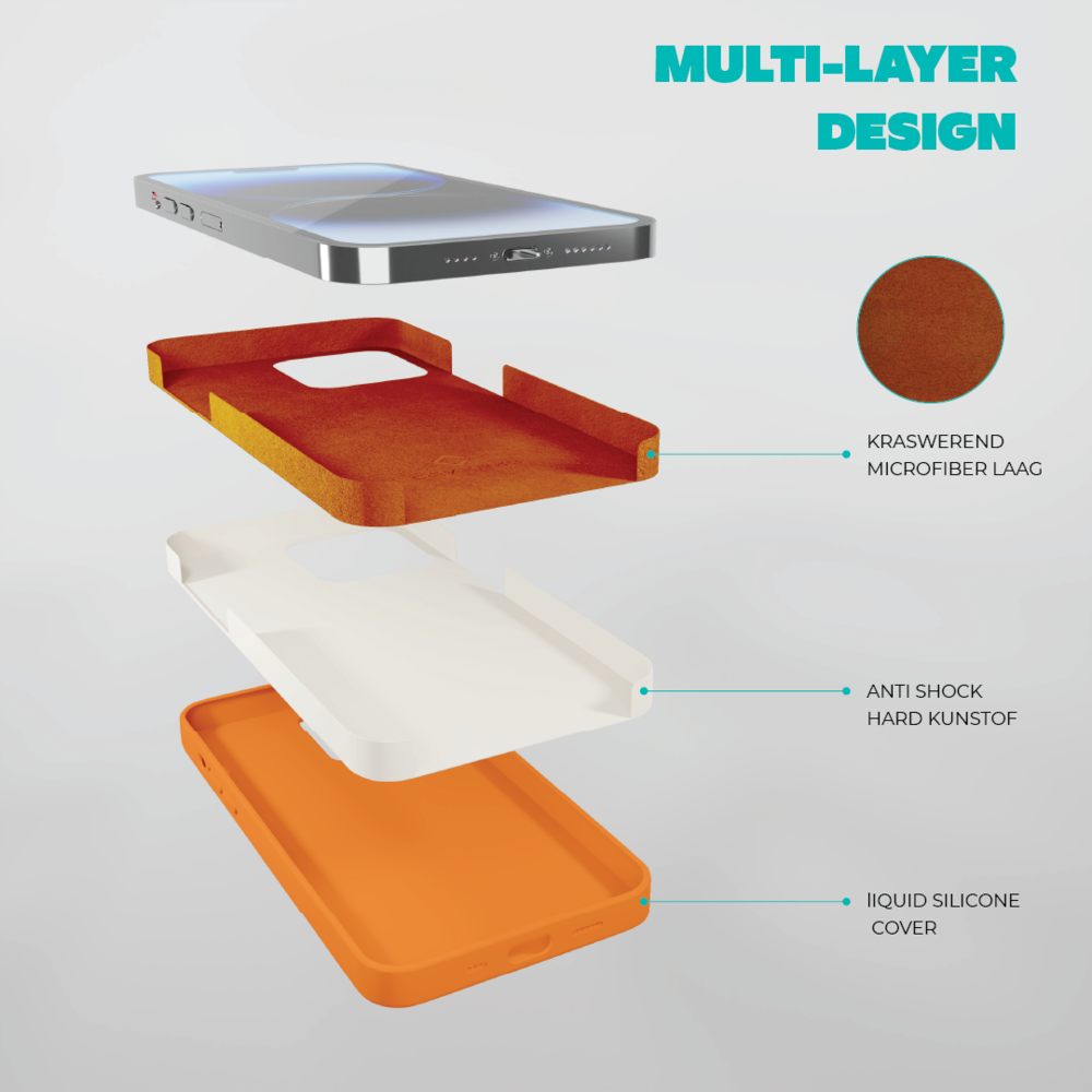 Coverzs Coverzs Solid silicone case iPhone 14 Plus (oranje)