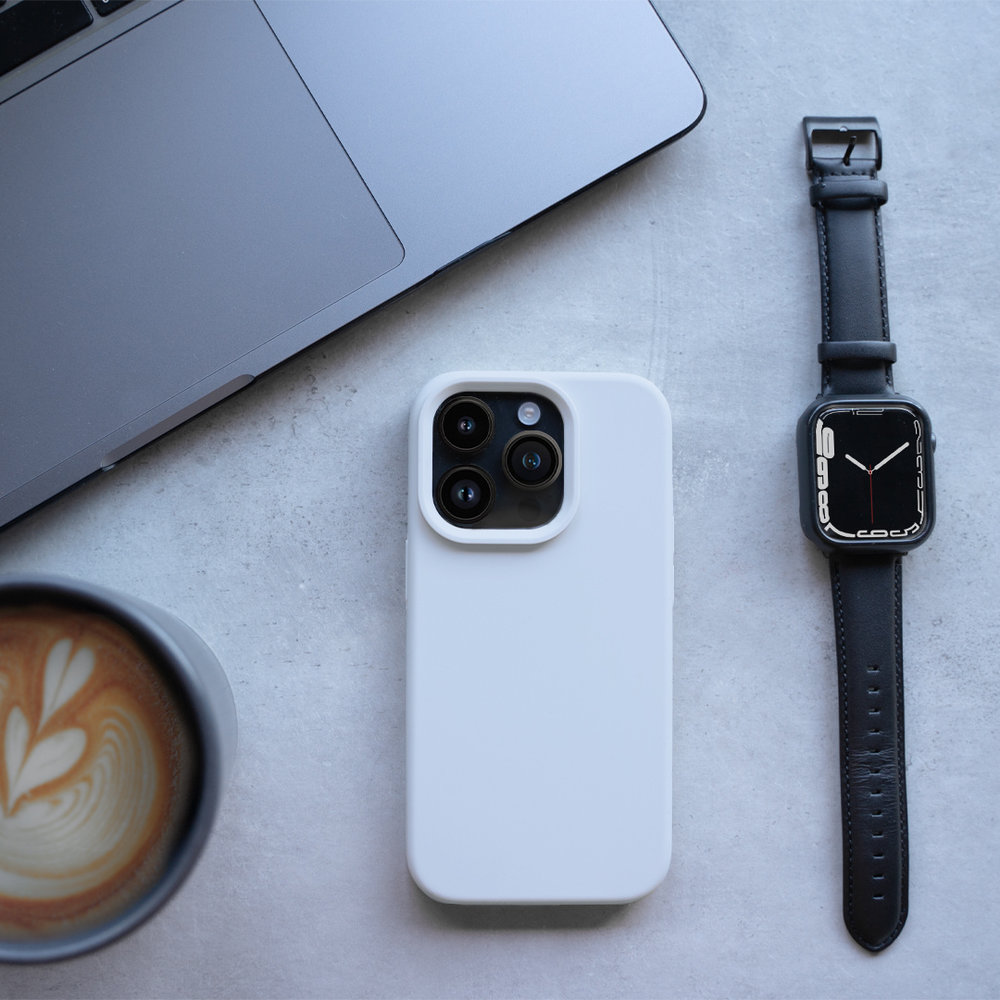 Coverzs Coverzs Solid silicone case iPhone 14 Plus (pastelblauw)