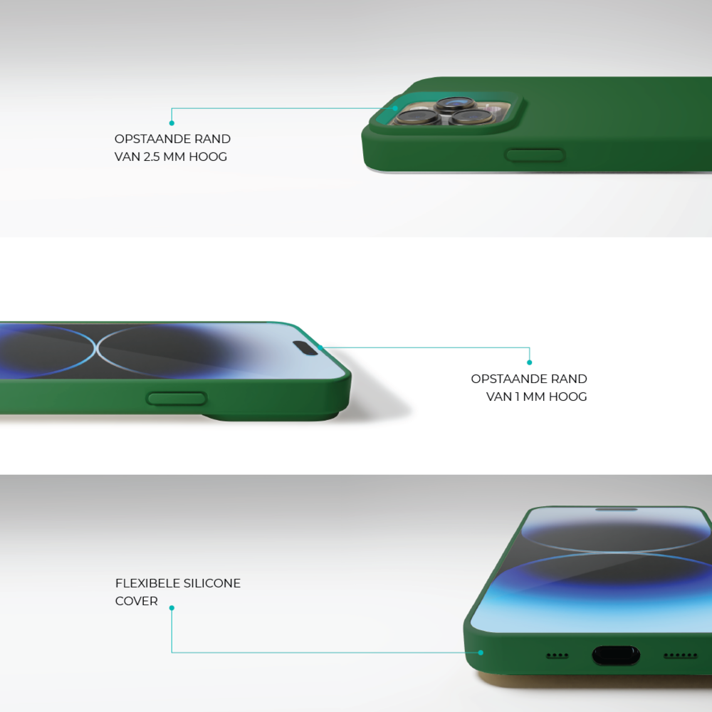 Coverzs Coverzs Solid silicone case iPhone 14 Plus (groen)