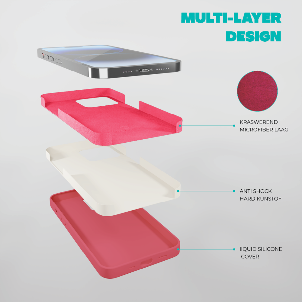 Coverzs Coverzs Solid silicone case iPhone 14 Plus (rosé)