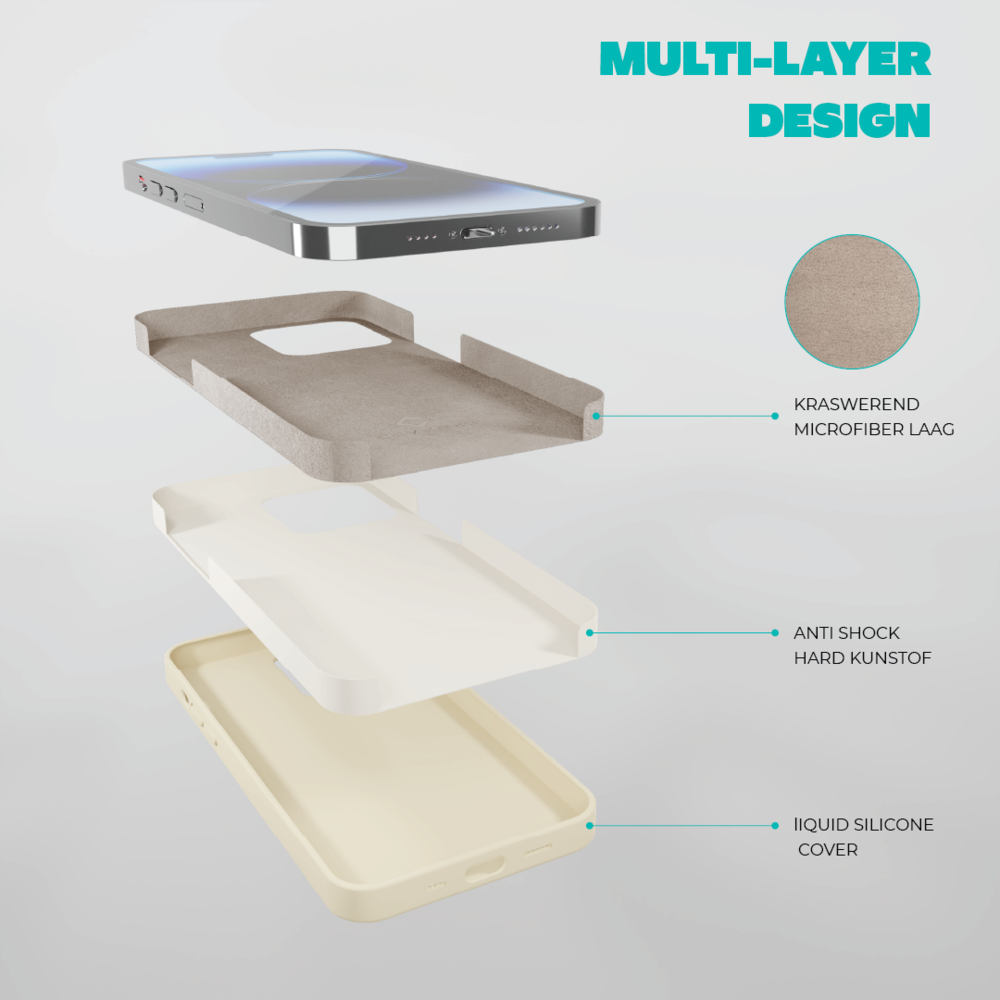 Coverzs Coverzs Solid silicone case iPhone 14 (zand)