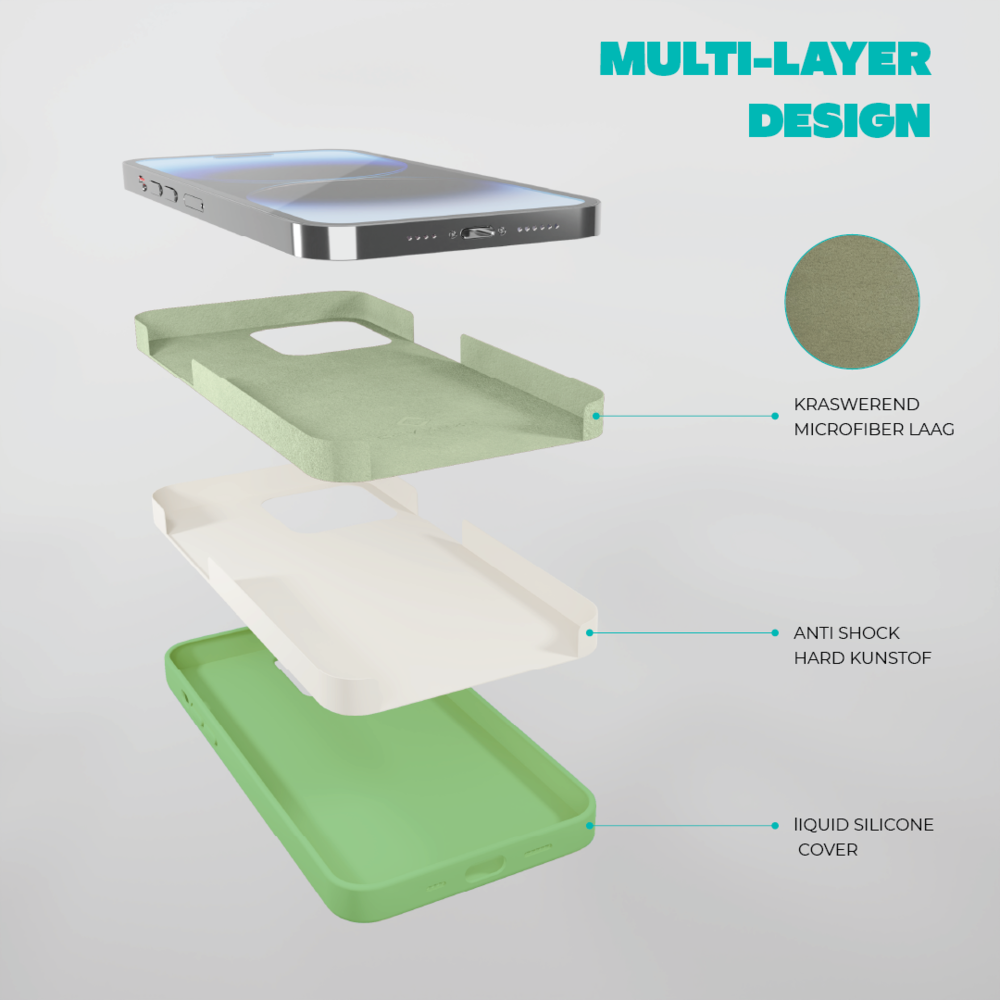 Coverzs Coverzs Solid silicone case iPhone 14 (mint)