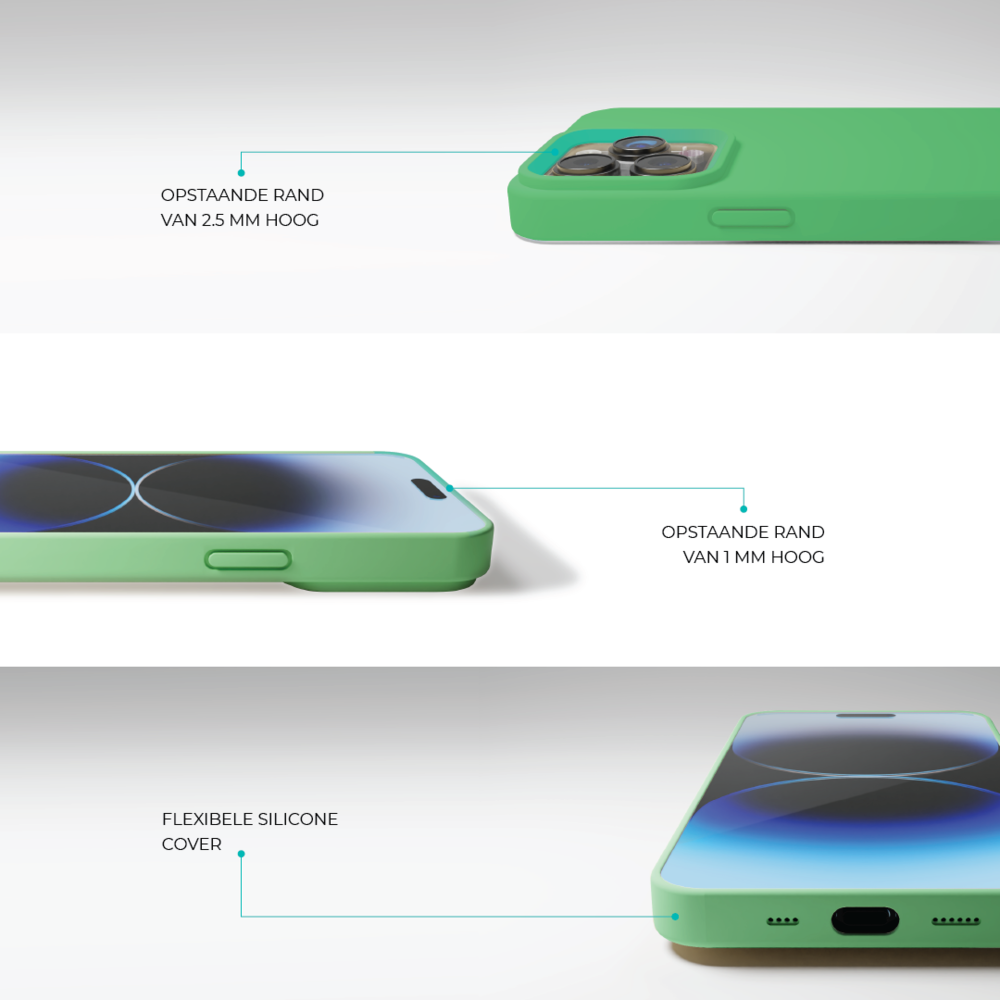 Coverzs Coverzs Solid silicone case iPhone 14 (mint)