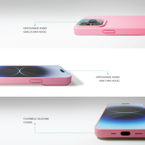 Coverzs Coverzs Solid silicone case iPhone 14 (roze)
