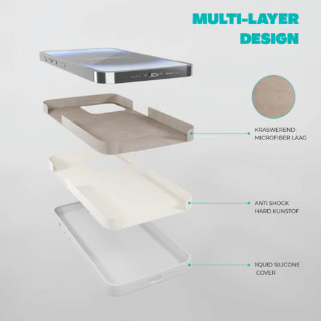 Coverzs Coverzs Solid silicone case iPhone 14 (pastelblauw)