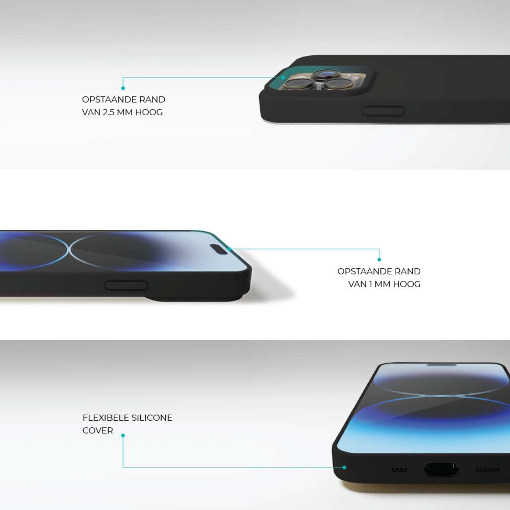 Coverzs Coverzs Solid silicone case iPhone 14 (zwart)