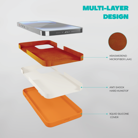 Coverzs Coverzs Solid silicone case iPhone 14 Pro (oranje)