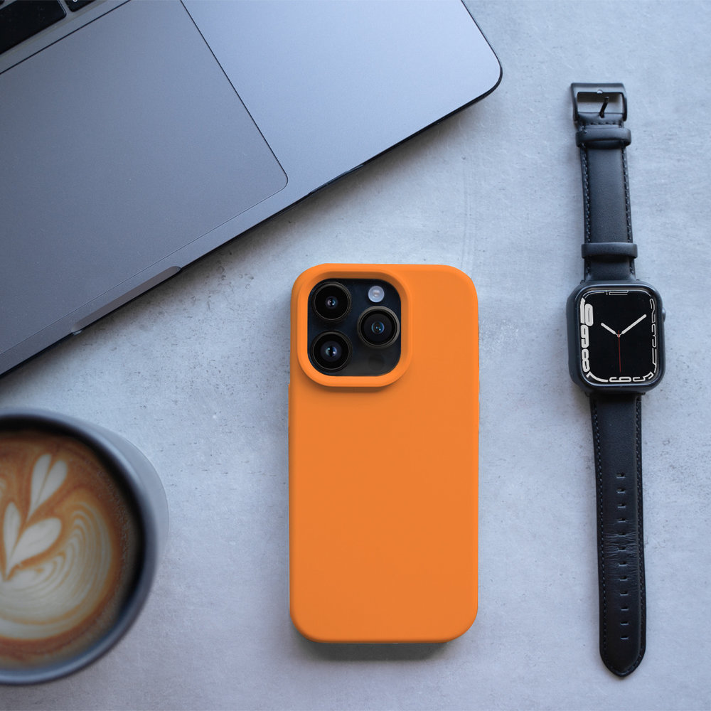 Coverzs Coverzs Solid silicone case iPhone 14 Pro (oranje)