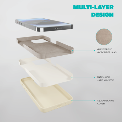 Coverzs Coverzs Solid silicone case iPhone 14 Pro (zand)