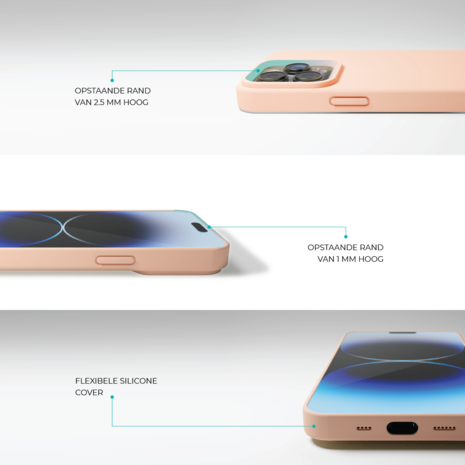 Coverzs Coverzs Solid silicone case iPhone 14 Pro (zacht roze)