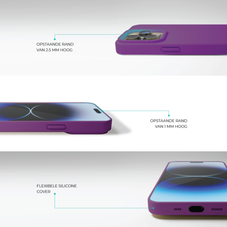 Coverzs Coverzs Solid silicone case iPhone 14 Pro (paars)