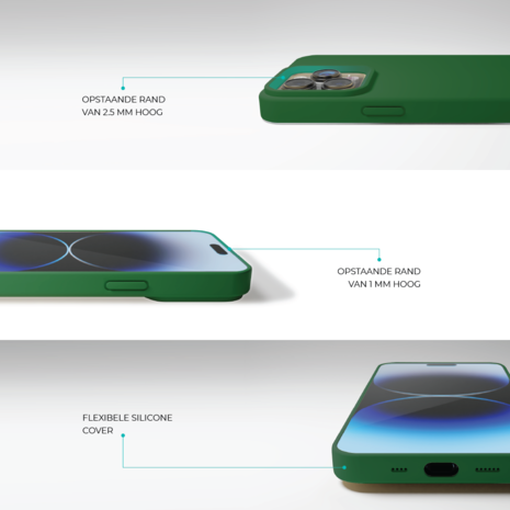 Coverzs Coverzs Solid silicone case iPhone 14 Pro (groen)