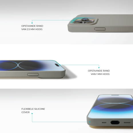 Coverzs Coverzs Solid silicone case iPhone 14 Pro Max (grijs)