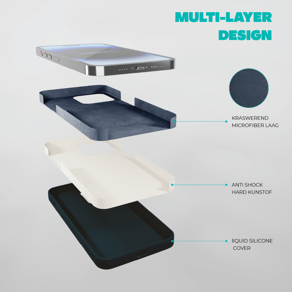 Coverzs Coverzs Solid silicone case iPhone 14 Pro Max (blauw)