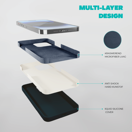 Coverzs Coverzs Solid silicone case iPhone 14 Pro Max (blauw)