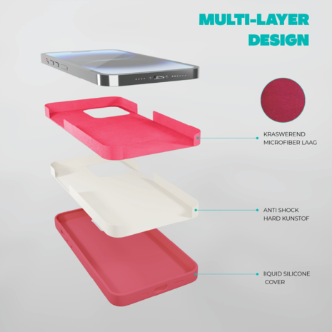 Coverzs Coverzs Solid silicone case iPhone 14 Pro Max (rosé)