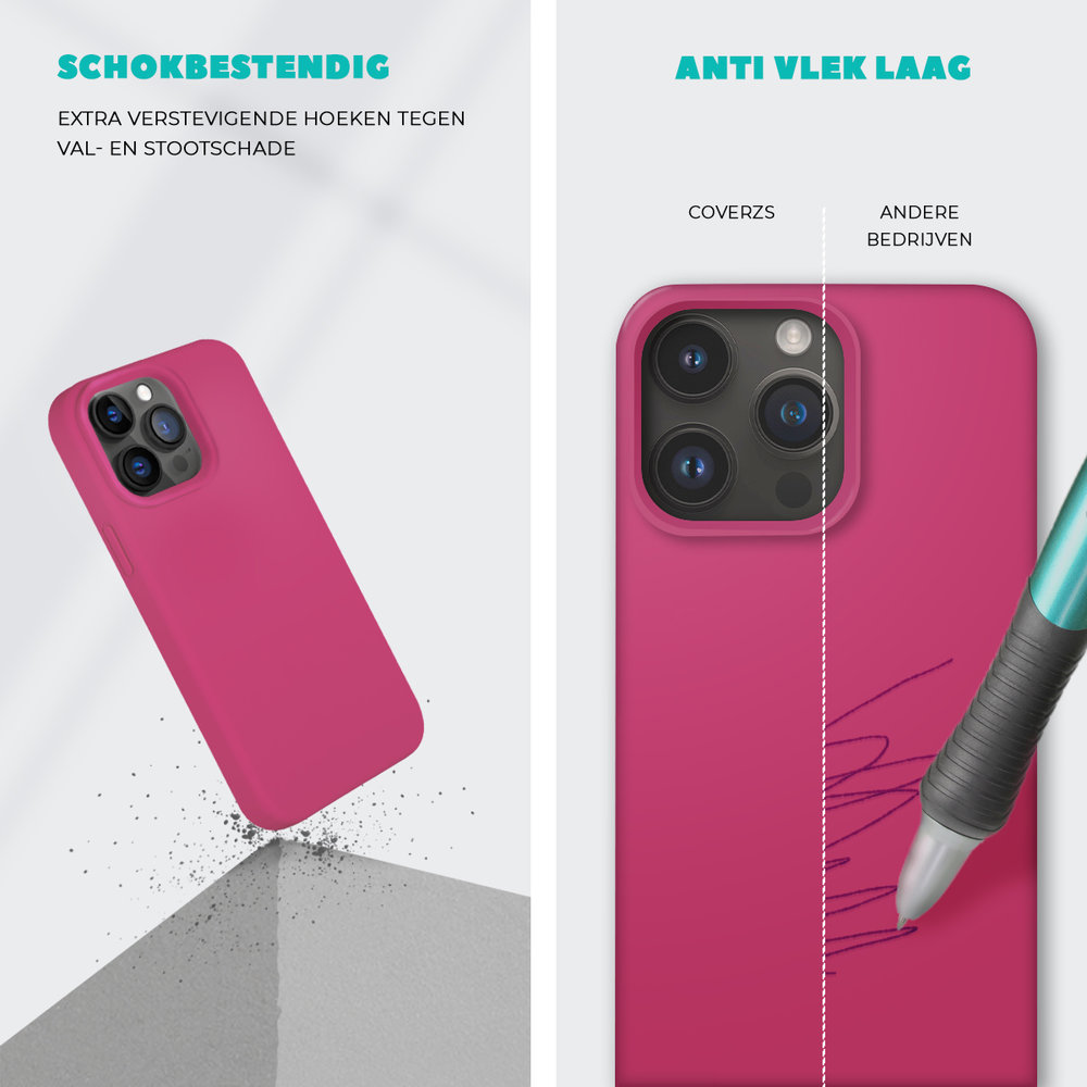 Coverzs Coverzs Solid silicone case iPhone 14 Pro Max (rosé)