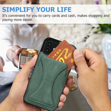 ShieldCase® ShieldCase iPhone X/Xs leren hoesje met standaard en pashouder (groen) ShieldCase® ShieldCase iPhone X/Xs leren hoesje met standaard en pashouder (groen)