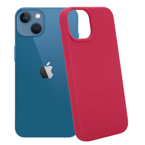 Coverzs Coverzs Luxe Liquid Silicone case iPhone 14 Plus (rood)