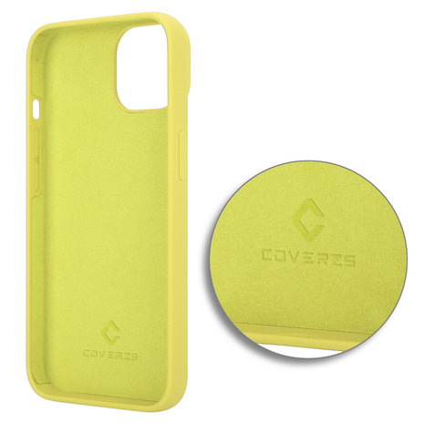 Coverzs Coverzs Luxe Liquid Silicone case iPhone 14 Plus (geel)
