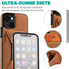 ShieldCase® ShieldCase iPhone 13 leren hoesje met standaard en pashouder (bruin) ShieldCase® ShieldCase iPhone 13 leren hoesje met standaard en pashouder (bruin)