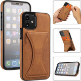 ShieldCase® iPhone 11 leren hoesje met standaard en pashouder (bruin) ShieldCase® iPhone 11 leren hoesje met standaard en pashouder (bruin)
