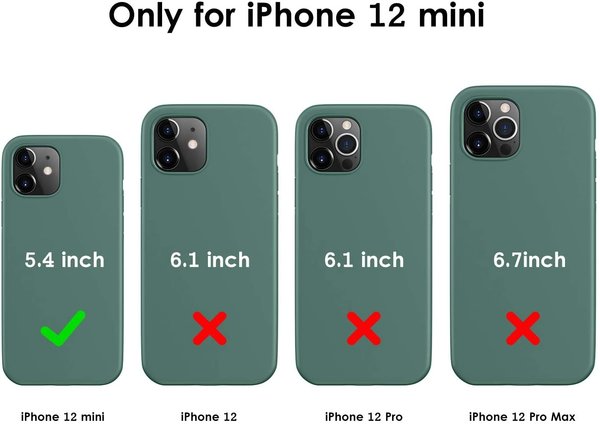 Ceezs Ceezs iPhone 12 Mini hoesje siliconen / iPhone 12 Mini case silicone groen