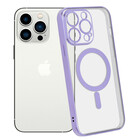ShieldCase® ShieldCase iPhone 14 Pro hoesje transparant Magsafe metal coating (paars)